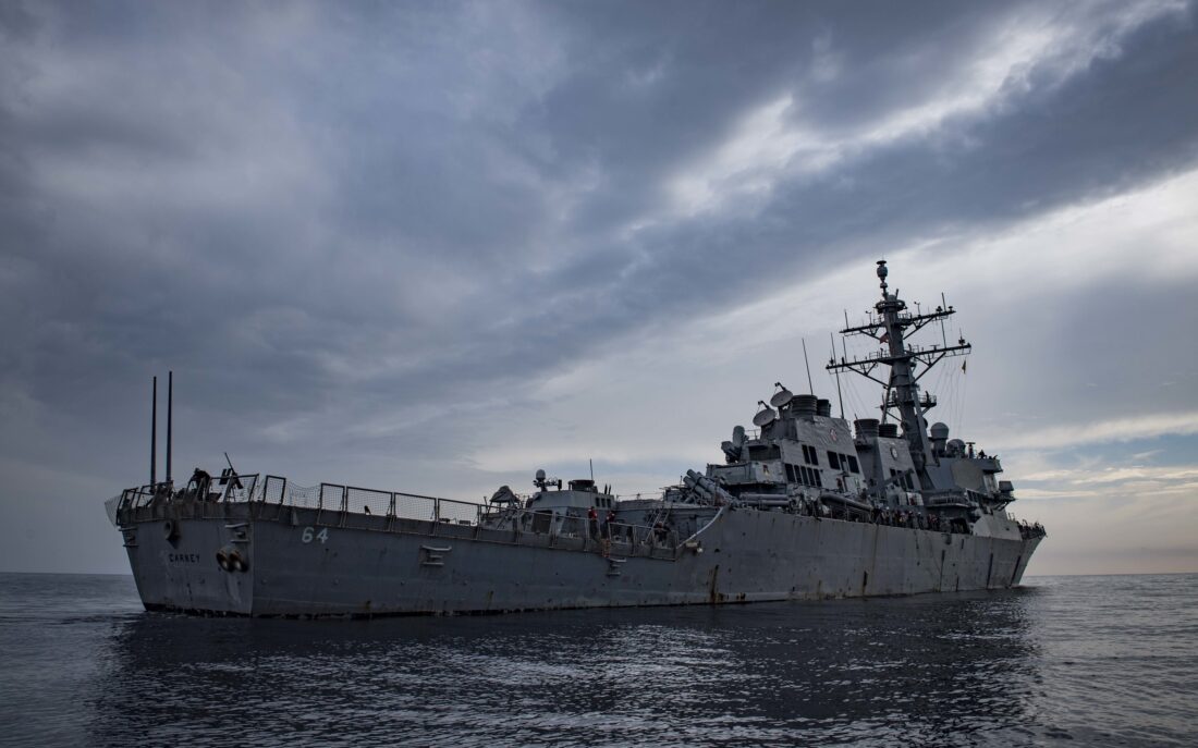 U.S. warship in Red Sea intercepts three missiles, several drones out ...